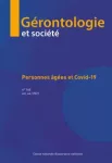 Gérontologie et société, n° 168 - Octobre 2022 - Personnes âgées et Covid-19