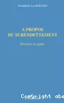 A propos du surendettement : hommes et argent.